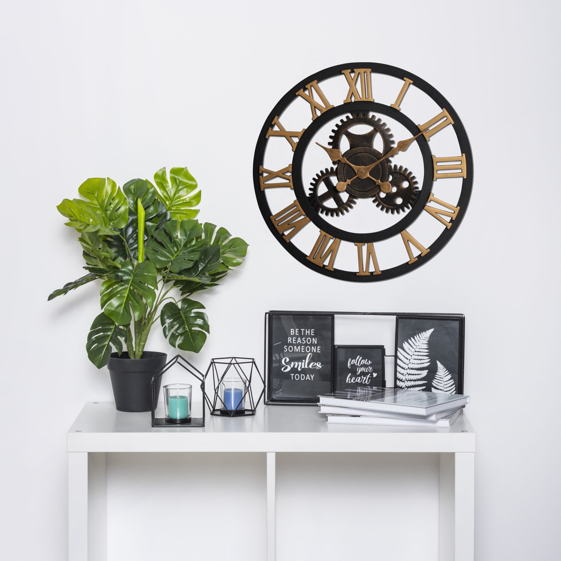 Splendid Nero 2 zegar ścienny czarny-złoty AZ-NERO-2-ZŁ - Wysyłka w 24h