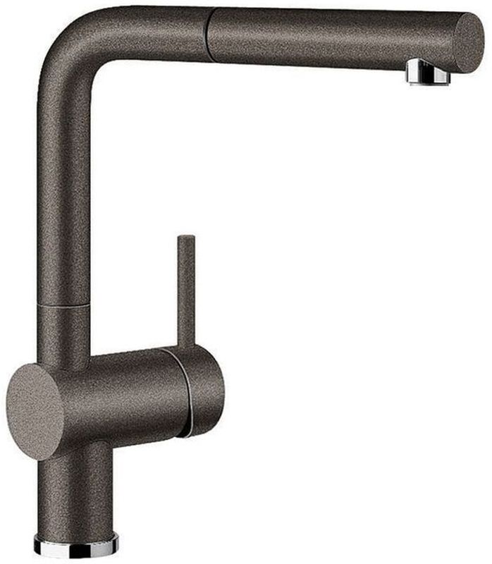 Blanco Linus-S bateria kuchenna stojąca z wyciąganą wylewką Silgranit kawowy 516697