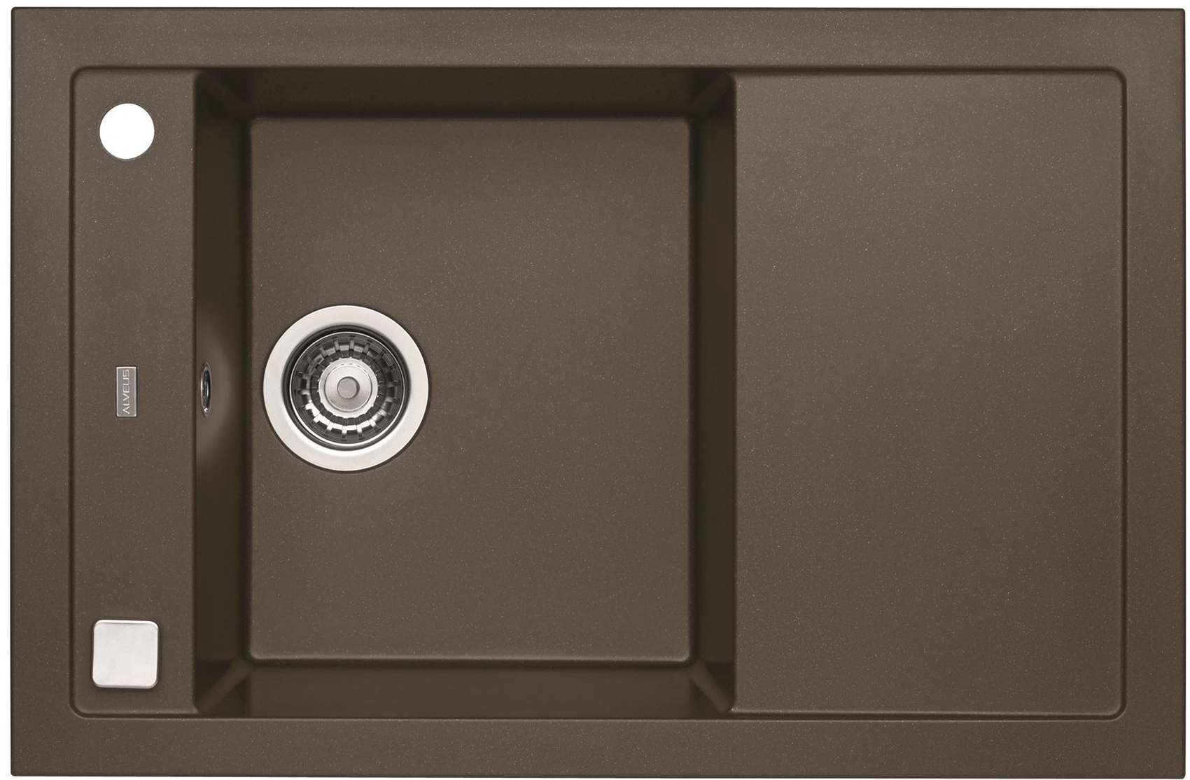 Alveus Formic zlewozmywak granitowy 76x50 cm brązowy 4403003