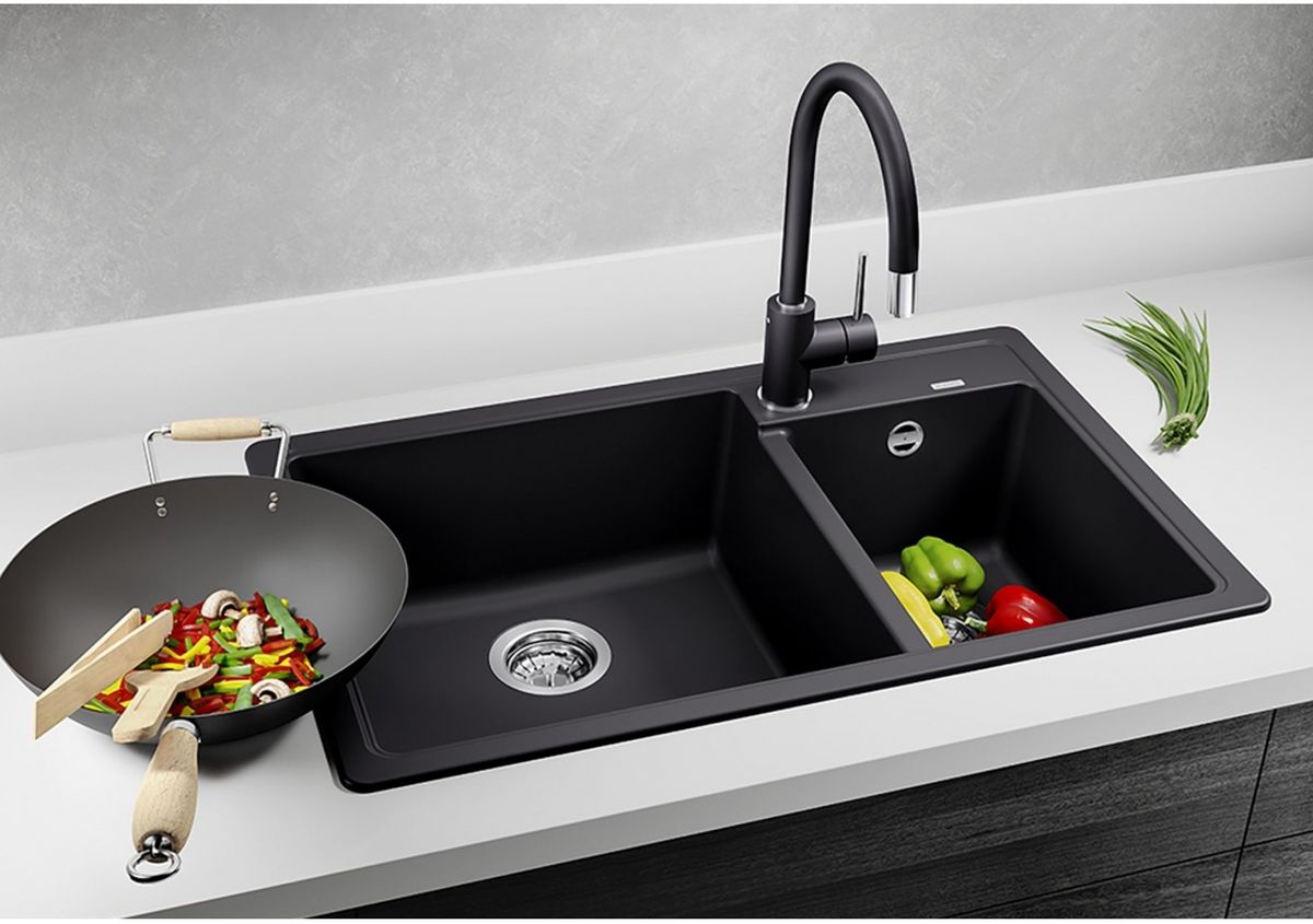 Blanco Legra 8 zlewozmywak 78x50 cm z Silgranit czarny 526223
