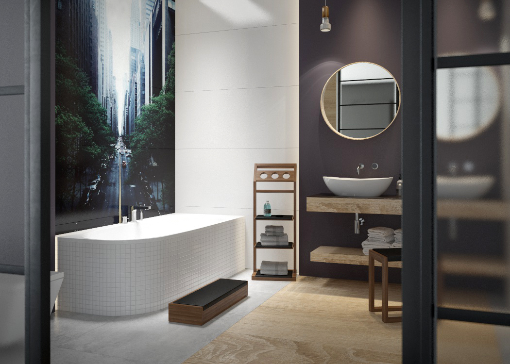 Hoesch iSensi wanna narożna 160x75 cm prawa biała 3976.010