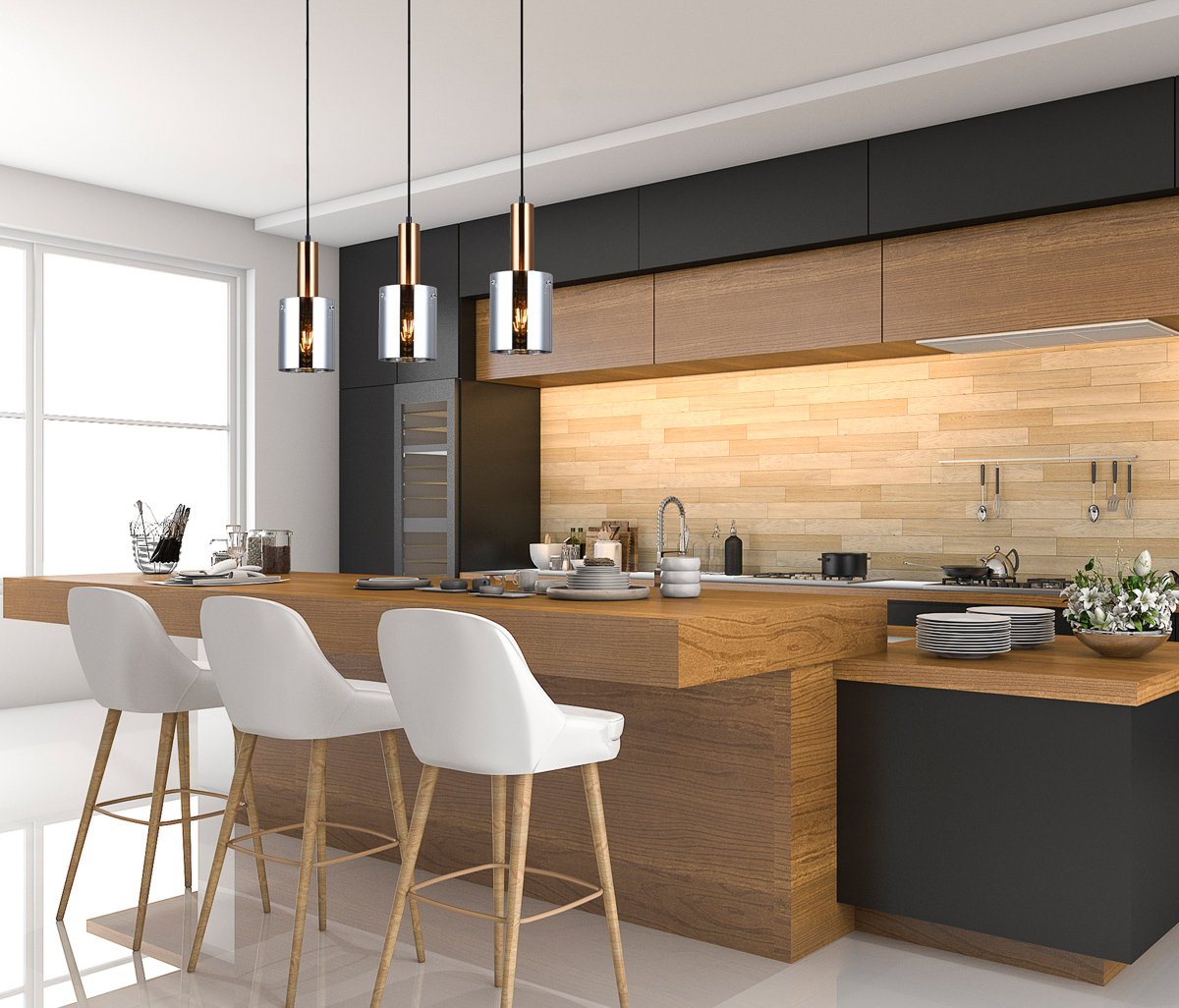 Italux Sardo lampa wisząca 3x40 W mosiądz-przydymiona PND-5581-3-BRO+SG