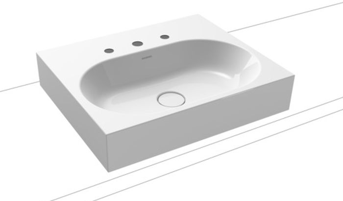 Kaldewei Centro umywalka 60x50 cm nablatowa prostokątna model 3057 biała 903006033001