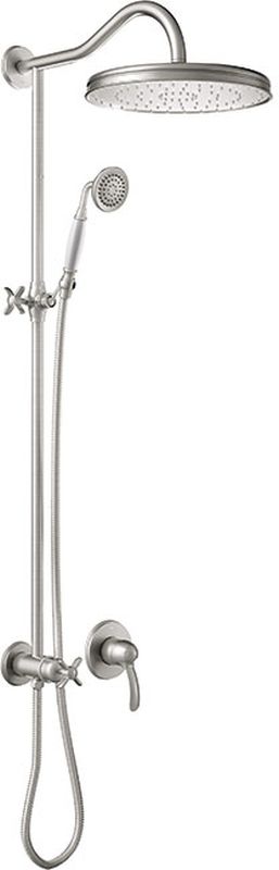 Tres Monoclasic zestaw prysznicowy podtynkowy z deszczownicą stal 242.177.03.AC