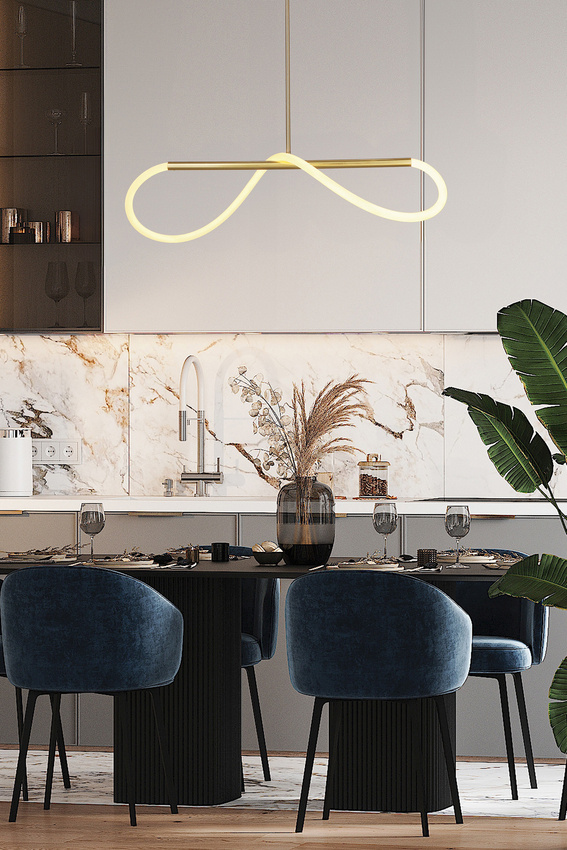 Candellux Supreme lampa wisząca 1x18 W złota 31-35608