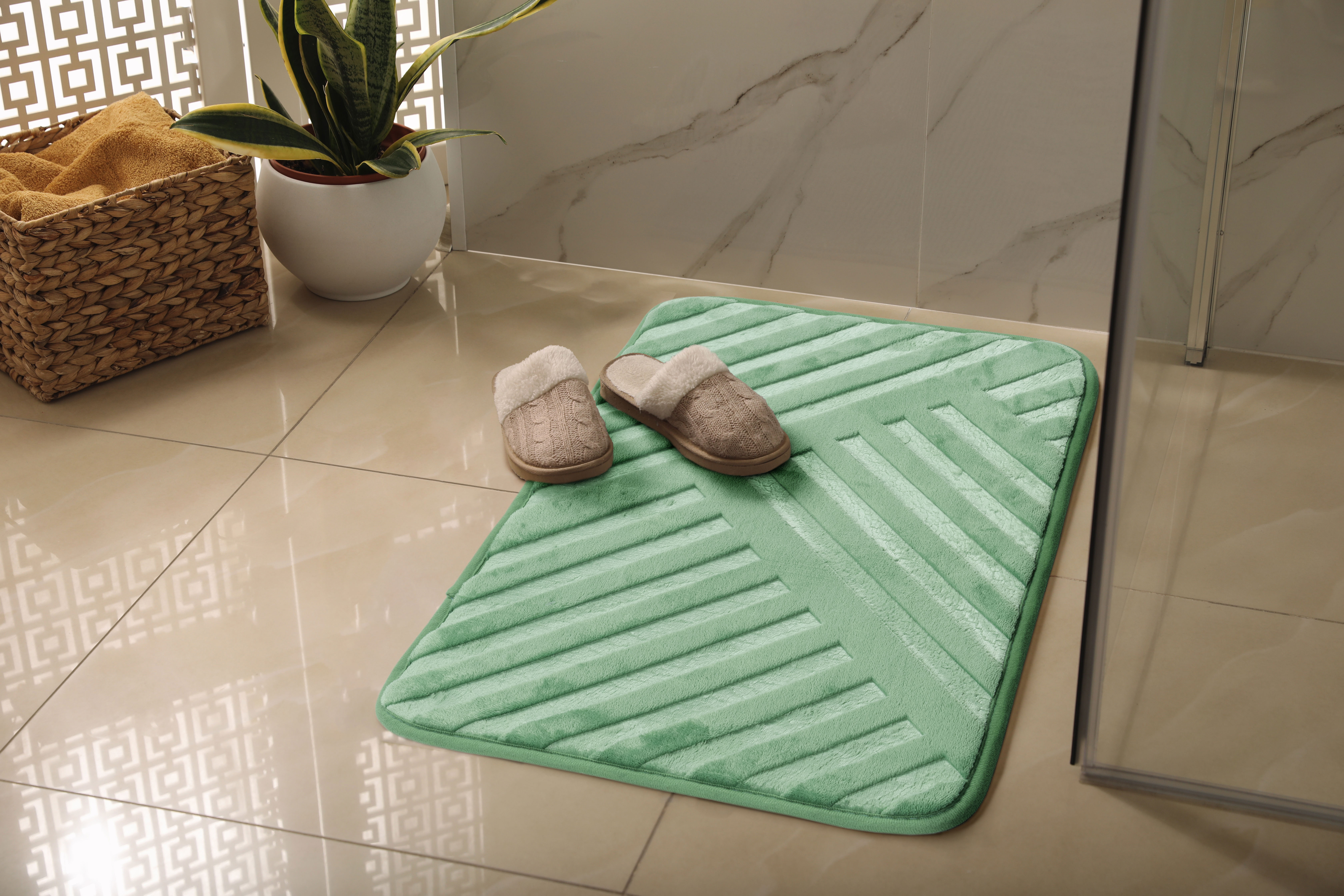 Multi-Decor Hamilton dywanik łazienkowy 80x50 cm prostokątny zielony 508277