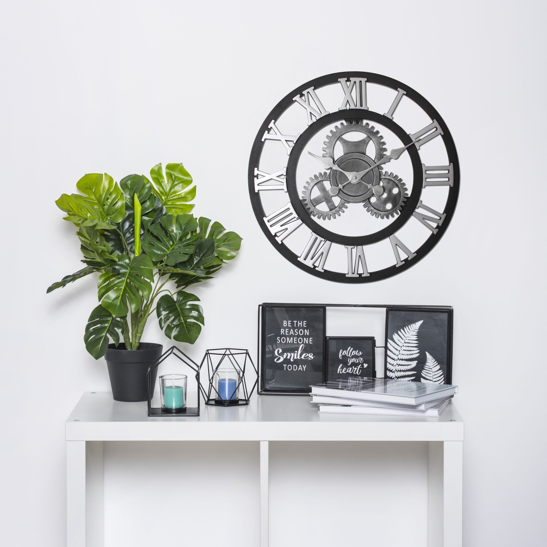 Splendid Nero 2 zegar ścienny czarny-srebrny AZ-NERO-2-SR