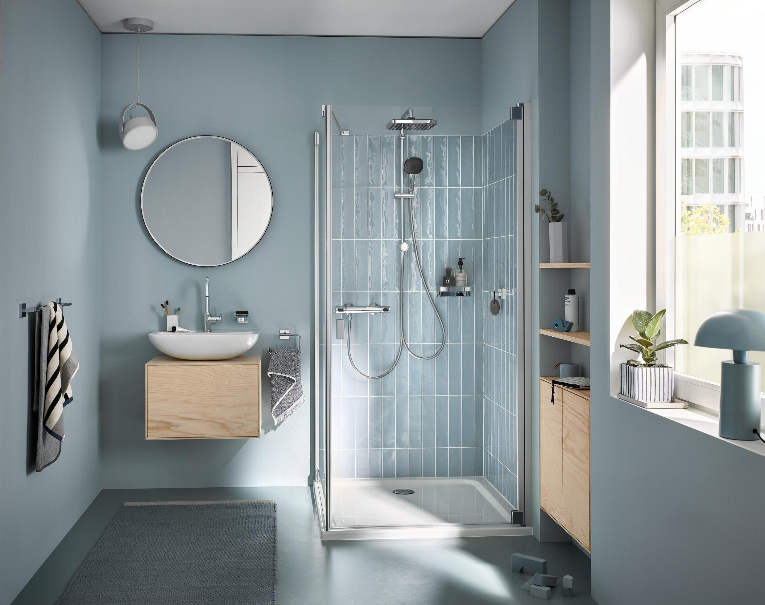 Grohe Vitalio Comfort 250 zestaw prysznicowy ścienny z deszczownicą chrom 26698001 - Wysyłka w 24h