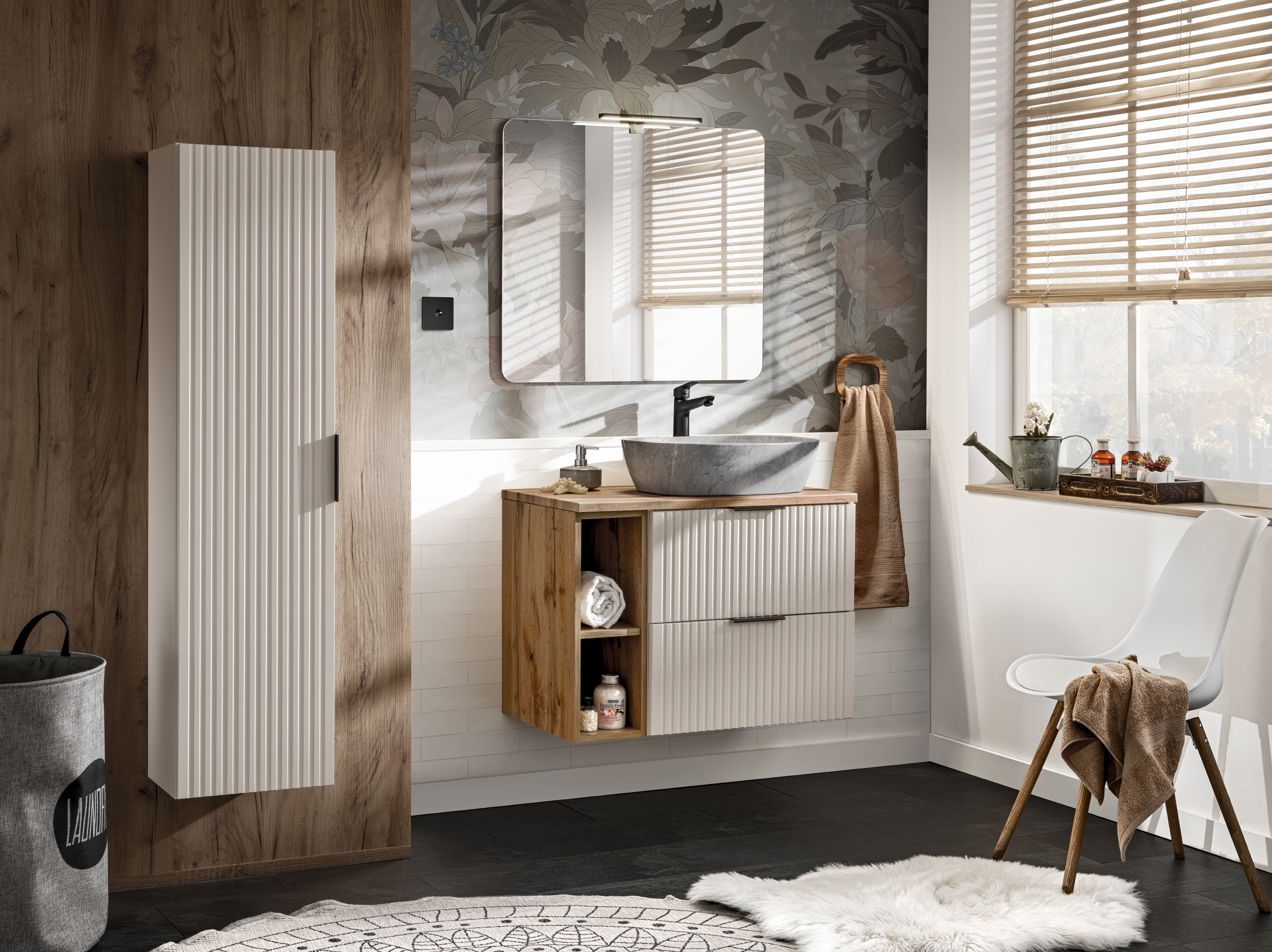 Comad Adel Cashmere szafka 35x25x140 cm boczna wisząca kaszmir ADEL CASHMERE 80-01-1D - Wysyłka w 24h