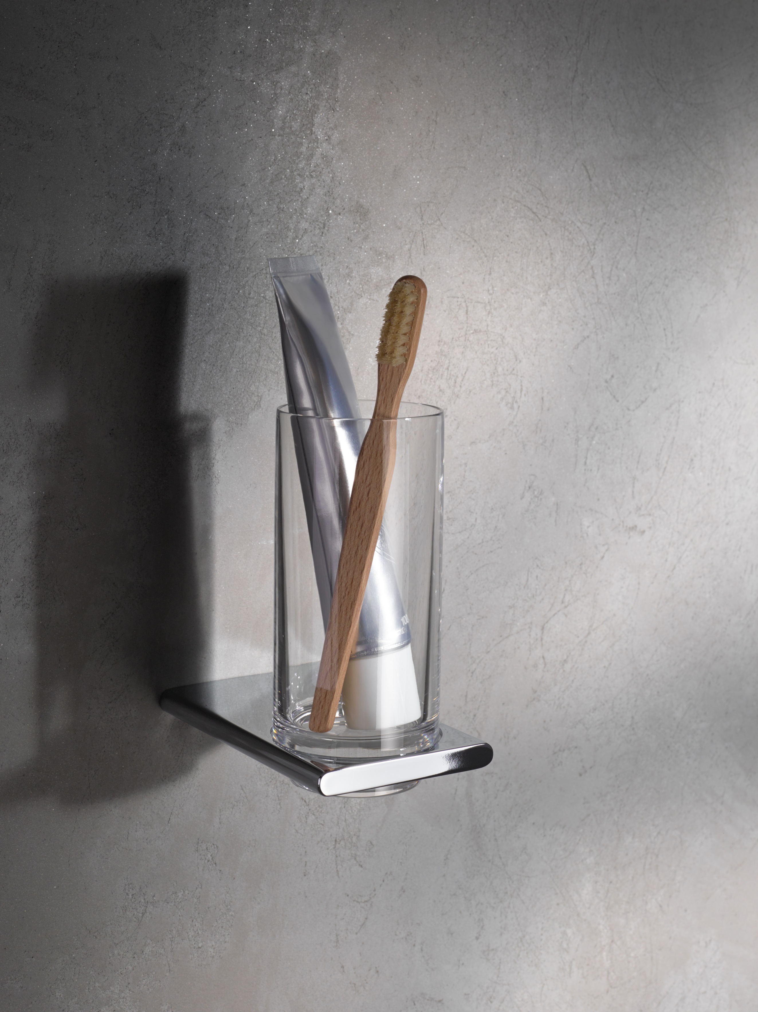 Keuco Edition 400 kubek do mycia zębów z uchwytem szkło/chrom 11550019000