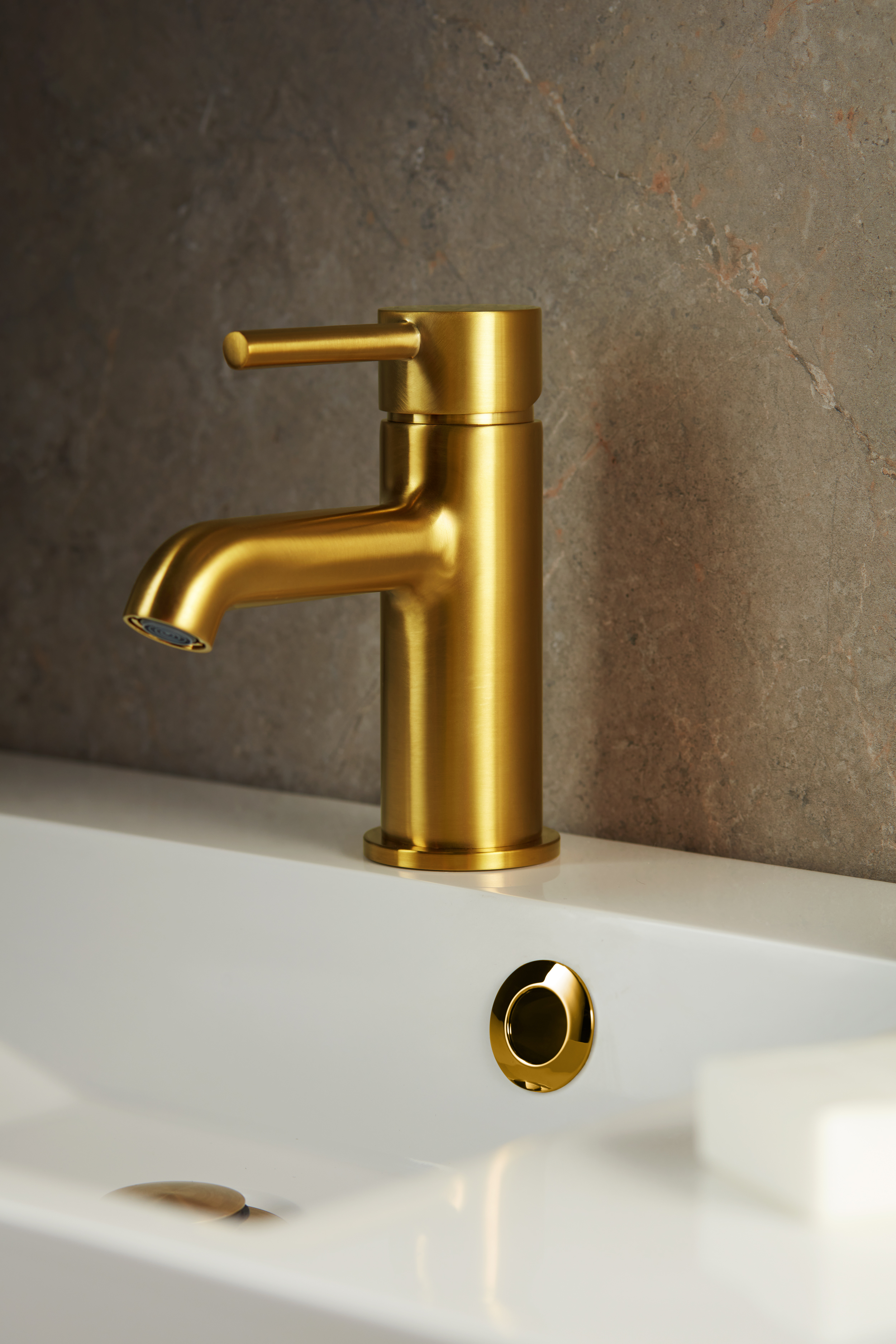 KFA Armatura Moza Gold bateria umywalkowa stojąca złoty szczotkowany 5032-815-31 - Wysyłka w 24h