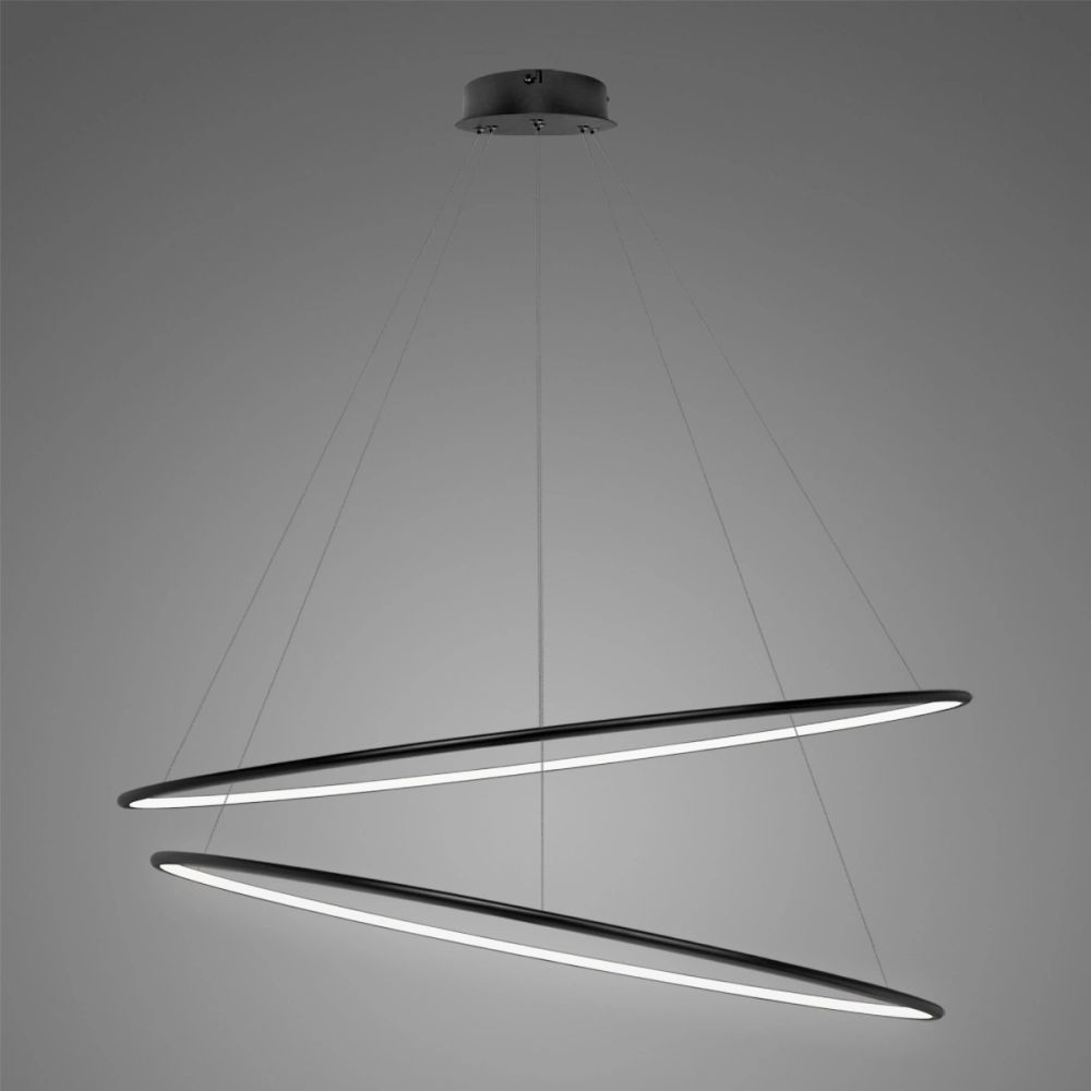 Altavola Design Ledowe Okręgi lampa wisząca 83W LED czarny LA074/P_120_in_4k_black