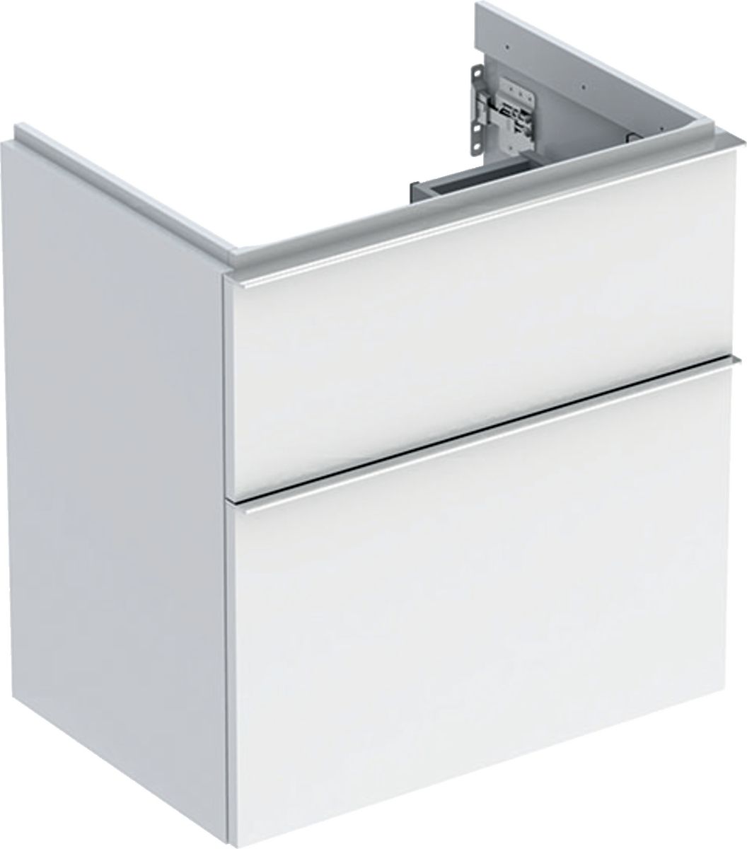 Geberit iCon szafka 59,2 cm podumywalkowa wisząca biały połysk/chrom 502.307.01.2
