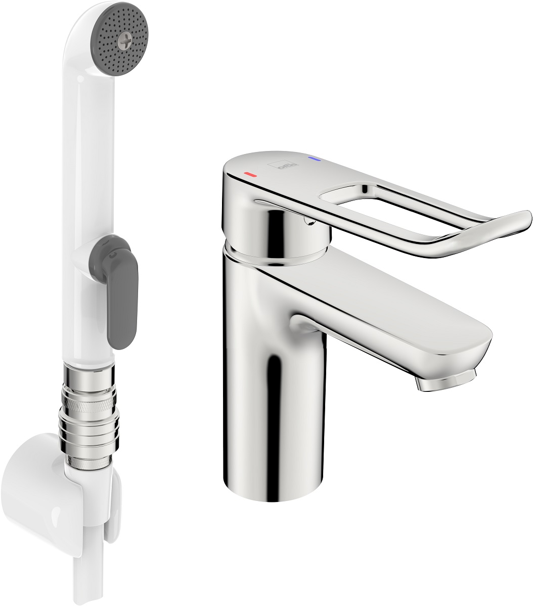 Oras Clinica bateria umywalkowa ze słuchawką prysznicową Bidetta chrom 5601