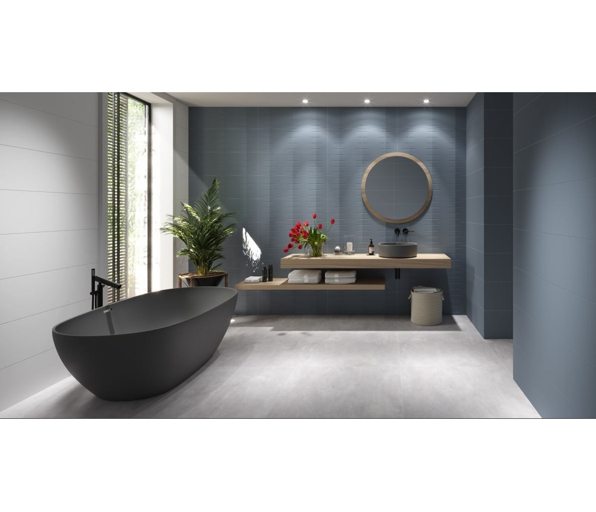 Cristacer Colormatt Indigo Rel płytka ścienna 90x30 cm