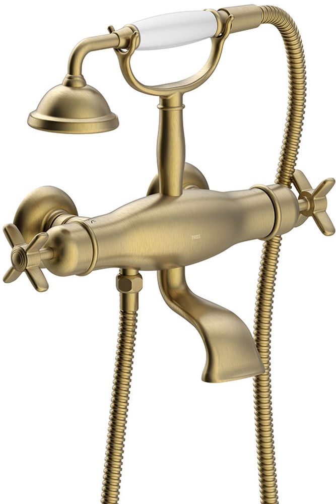 Tres Monoclasic bateria wannowo-prysznicowa termostatyczna stary mosiądz 242.176.09.LV