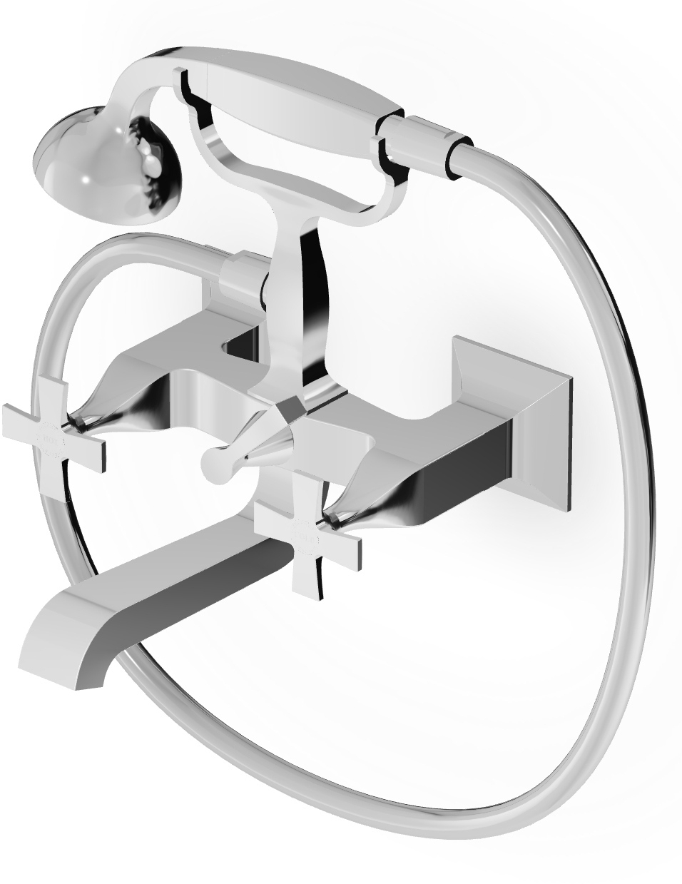 Zucchetti Bellagio bateria wannowo-prysznicowa ścienna chrom ZB1228