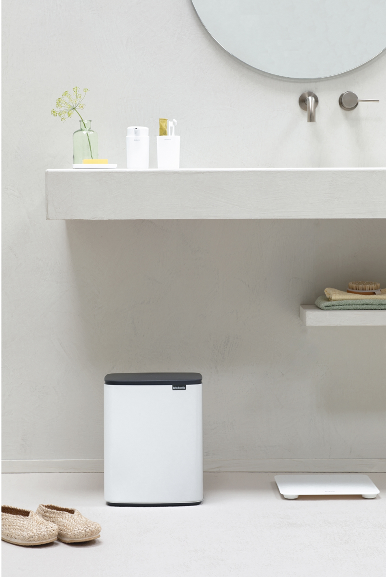 Brabantia Bo kosz na śmieci 12 l biały 222467