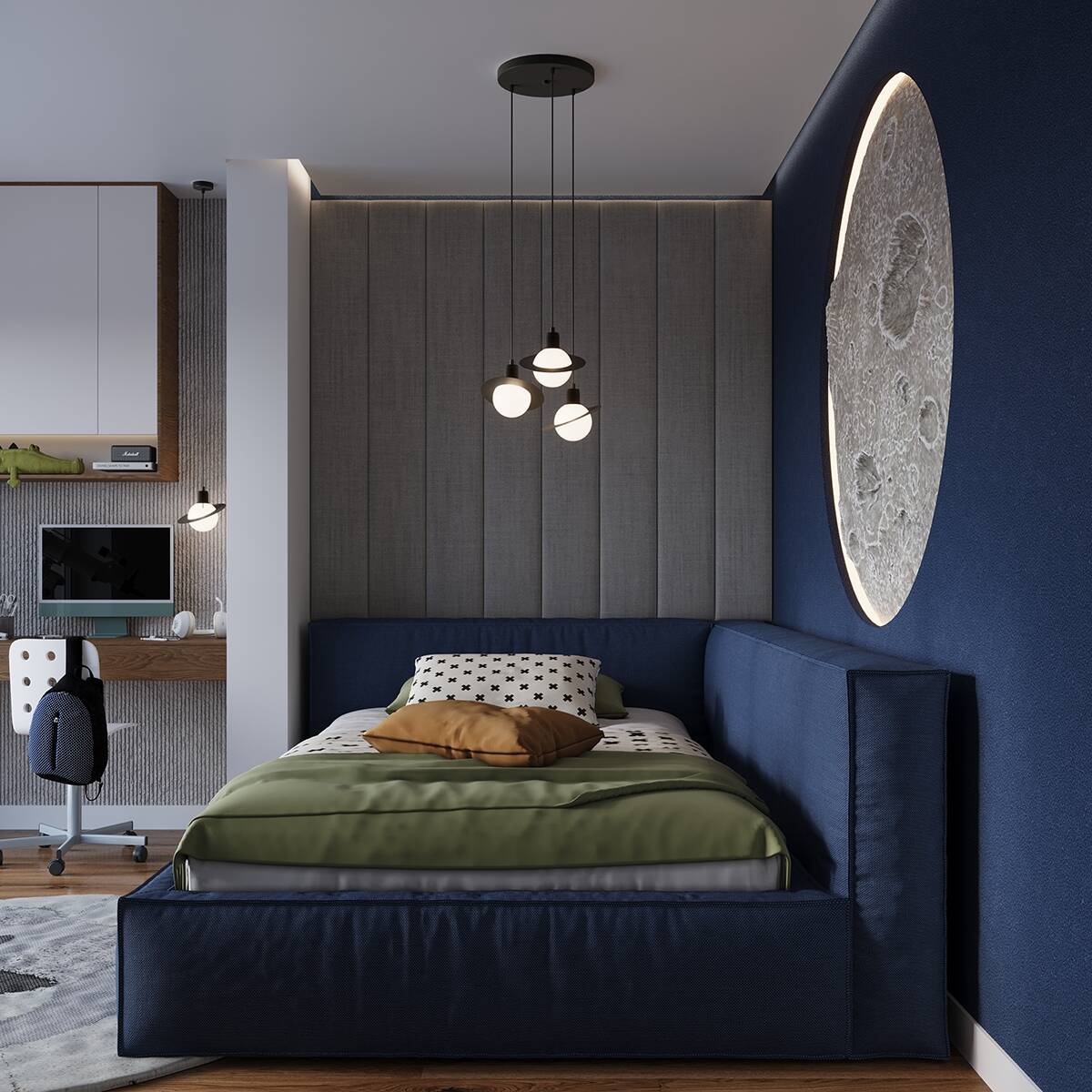 Sollux Lighting Hyperion lampa wisząca 3x8 W biała-czarna SL.1359