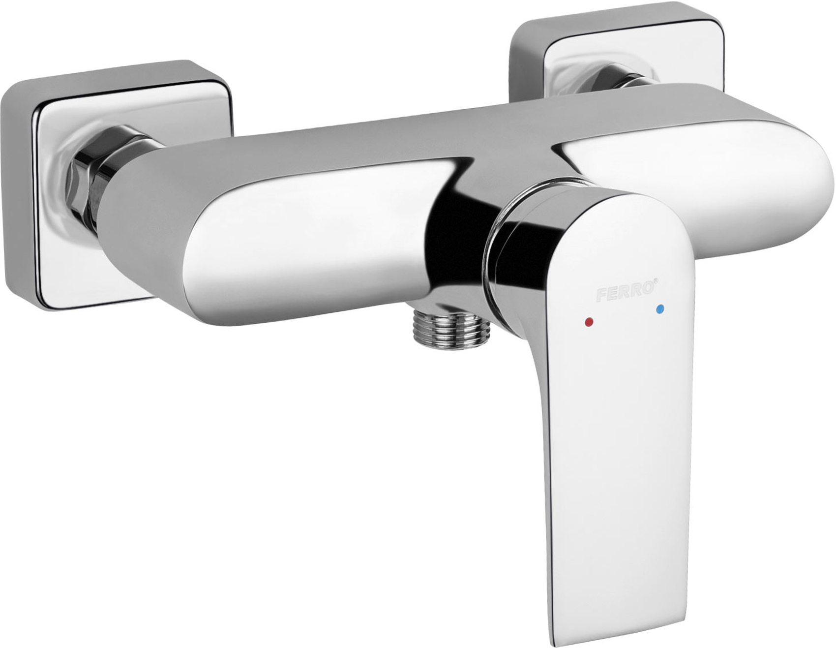 Ferro Algeo Square bateria prysznicowa ścienna chrom BAQ7