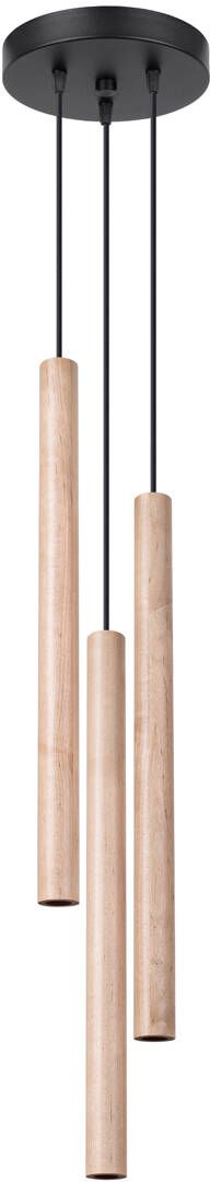 Sollux Lighting Pastelo lampa wisząca 3x8W drewno SL.1268