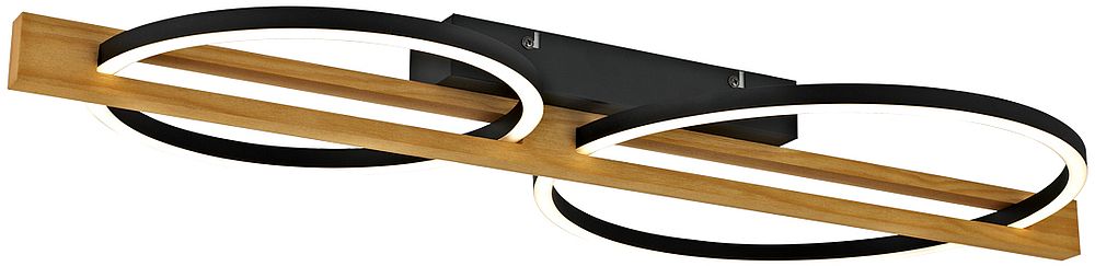 Italux Natano lampa podsufitowa 2x28 W czarna PLF-55362-25W-WO