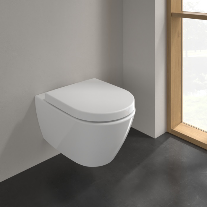 Villeroy & Boch Subway 2.0 miska WC z deską wolnoopadającą wisząca bez kołnierza biały połysk 5614HRR1 - Wysyłka w 24h