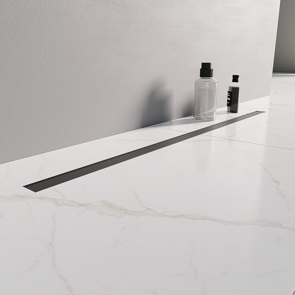 New Trendy Visio Slim Black odpływ liniowy 80 cm czarny OL-0078 - Wysyłka w 24h