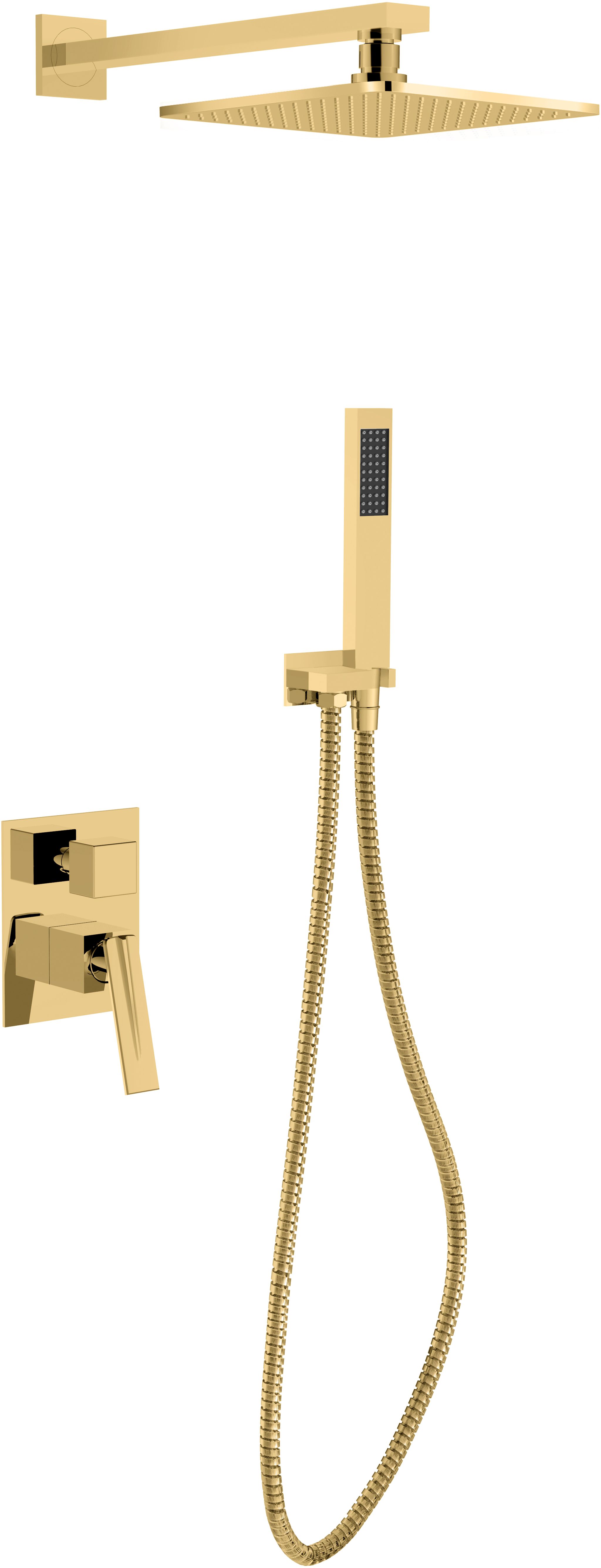 Besco Aspira II zestaw prysznicowy podtynkowy złoty BP-AII-ZL