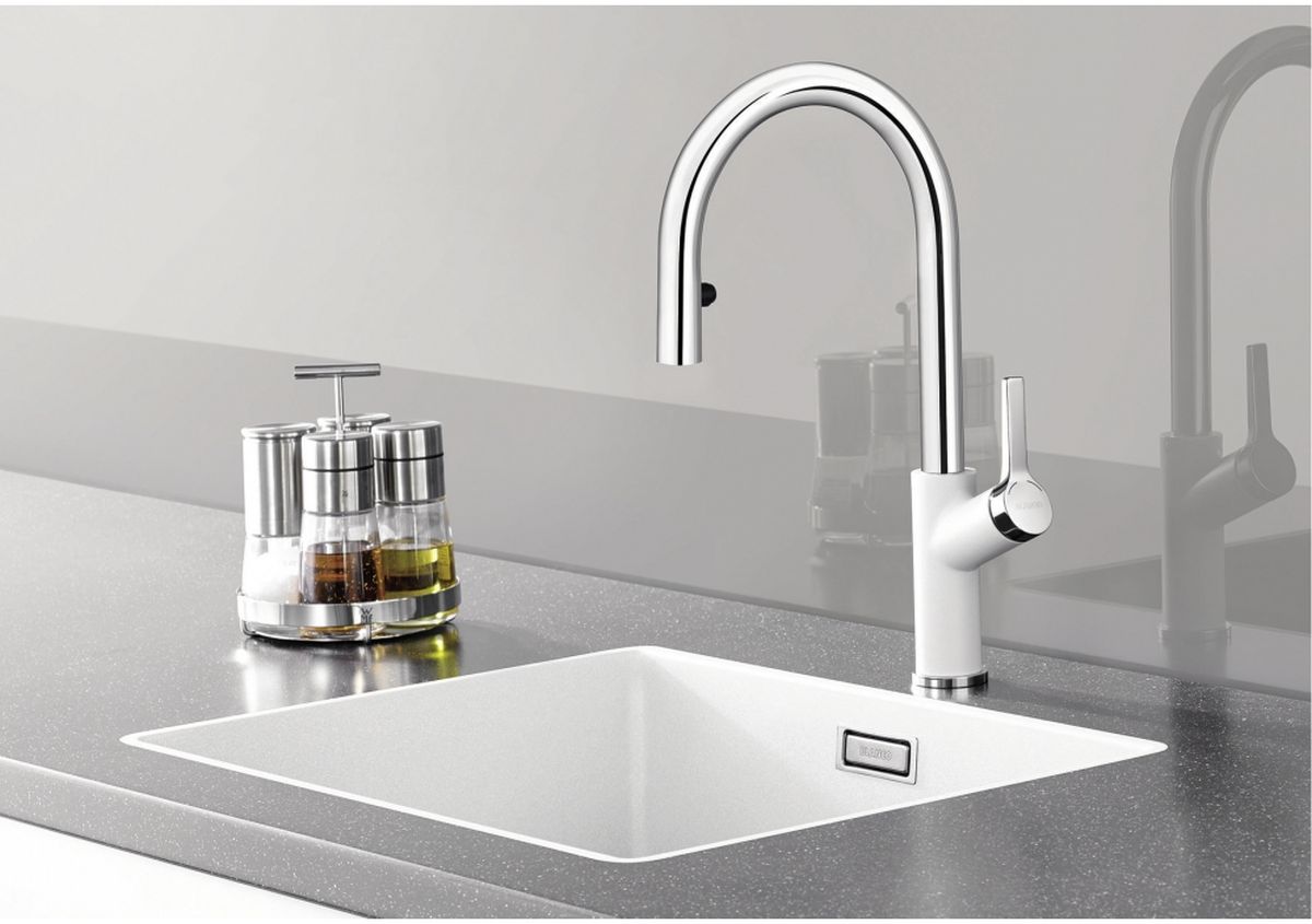 Blanco Carena-S Vario bateria kuchenna Silgranit biały/chrom 521368