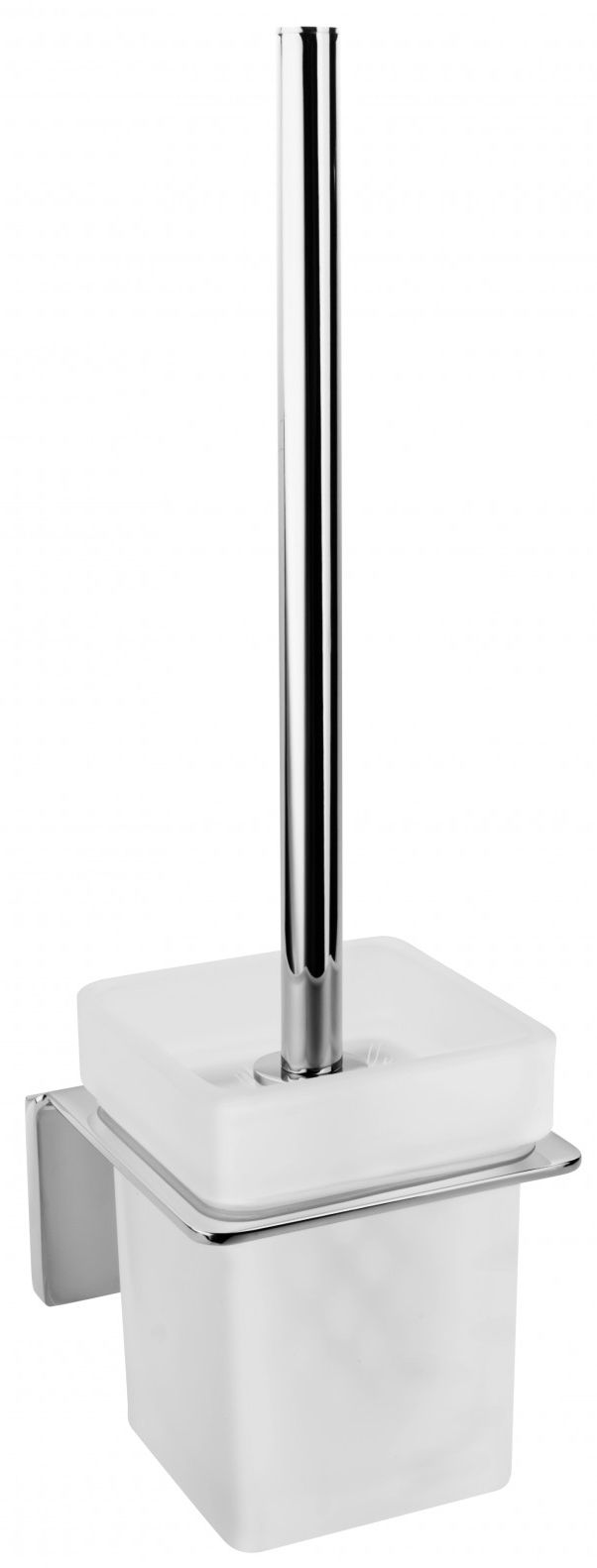 FDesign Piazza szczotka toaletowa ścienna chrom/szkło mleczne FD6-PZA-06-11