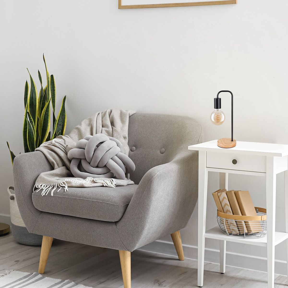 Rabalux Bruno lampa stołowa 1x40W czarny/drewno 2090