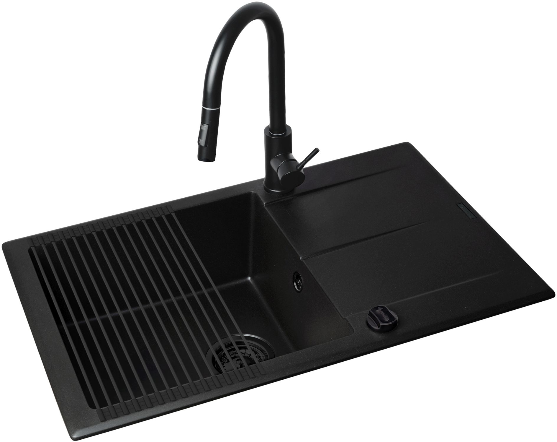 Pyramis Keros zlewozmywak z baterią czarny 070247001BE