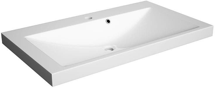 Defra Zeen umywalka 80x46 cm prostokątna meblowa biała 1554