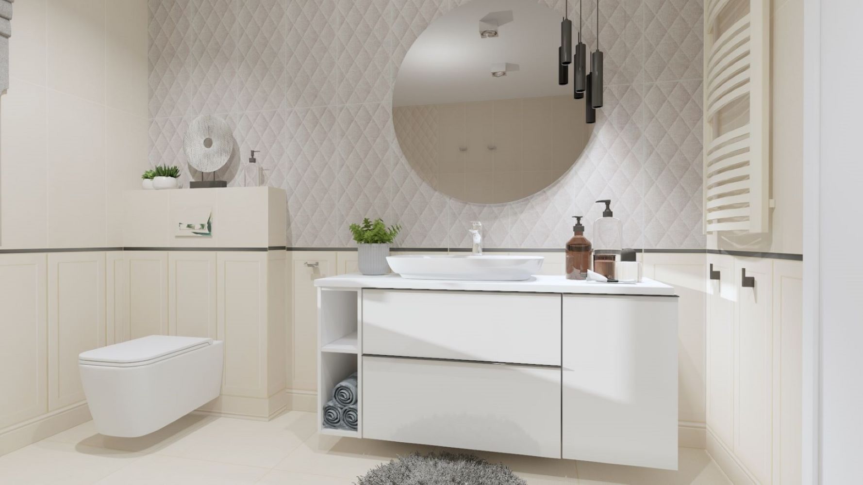 Elita Look szafka 100x44,9x63,5 cm podumywalkowa wisząca white matt RE011003025290