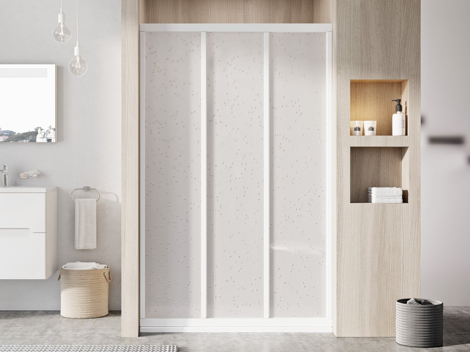 Ravak Supernova ASDP3-120 drzwi prysznicowe 120 cm biały/pearl 00VG01R211