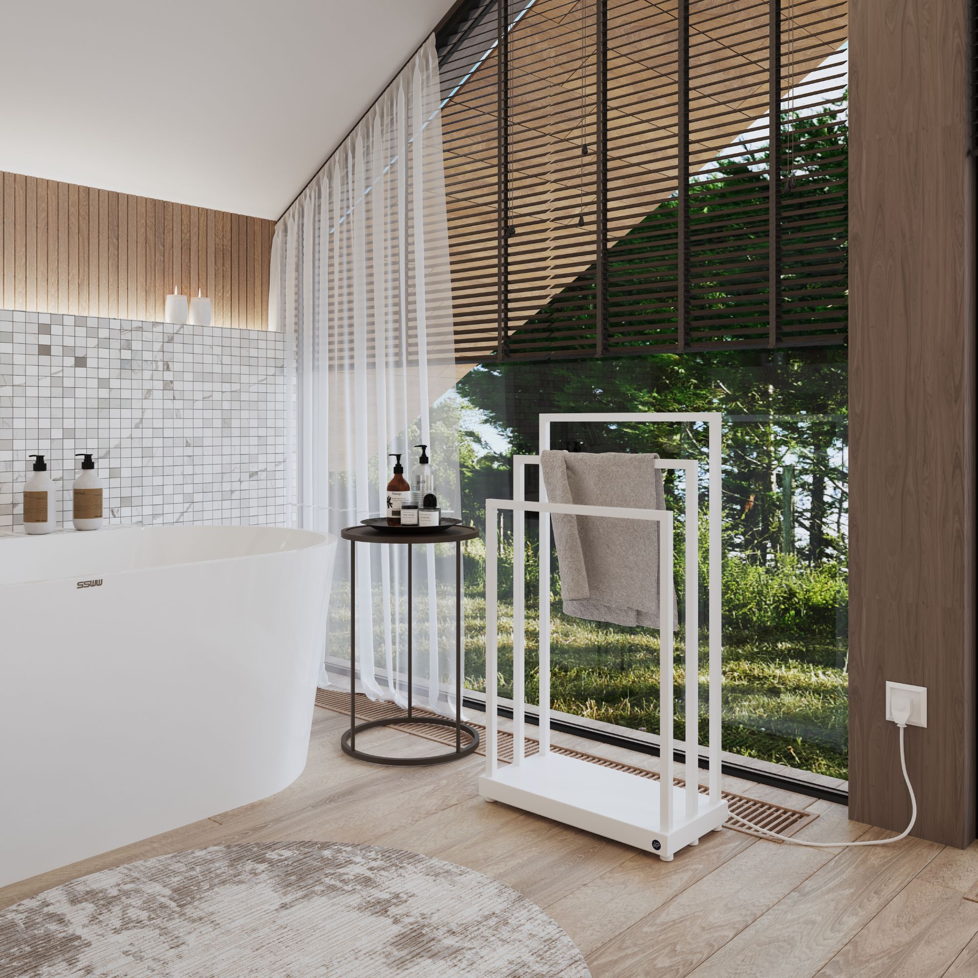 Instal Projekt Mobilo Electro 2 grzejnik elektryczny 90x50 cm biały mat MOBE2-50/90C34 - Wysyłka w 24h