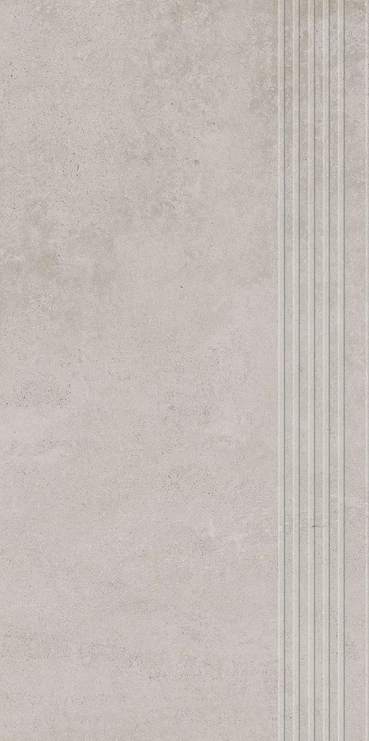 Paradyż Pure Art Grey stopnica prasowana szary mat 59,8x29,8 cm