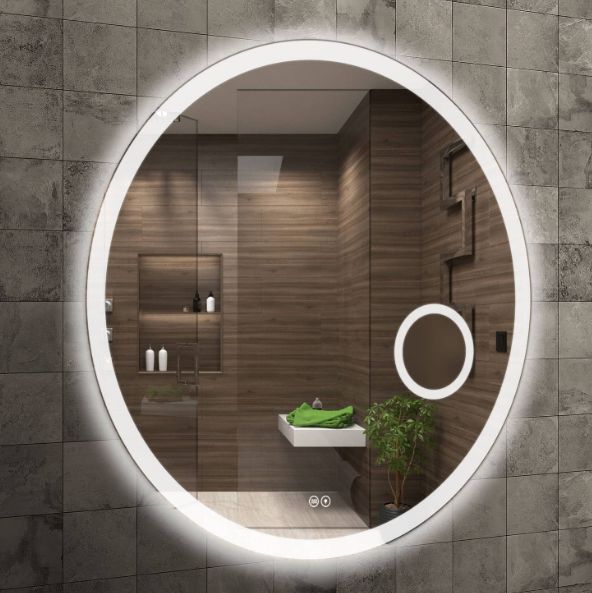 Venti Radson lustro 80 cm okrągłe z oświetleniem z matą grzewczą