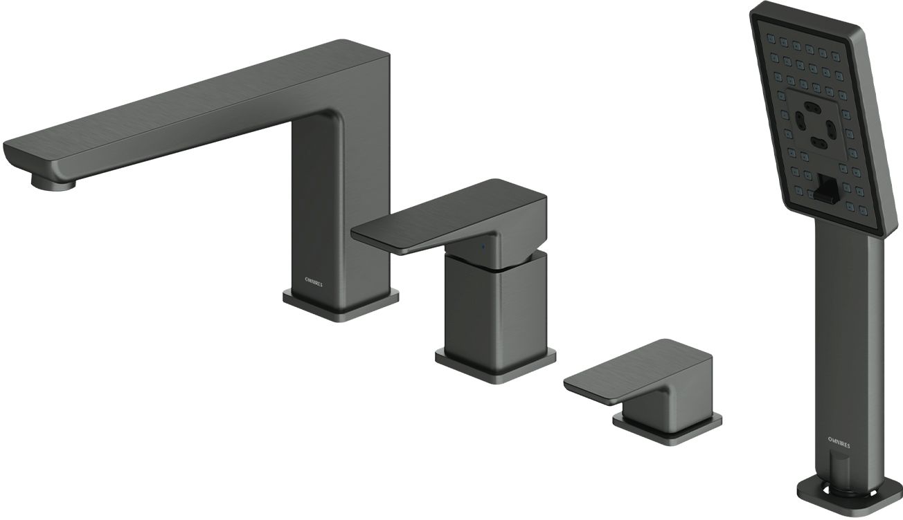 Omnires Parma bateria wannowo-prysznicowa 4-otworowa grafit PM7432GR