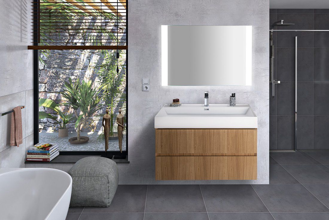 Sapho Filena szafka 82 cm podumywalkowa wisząca dąb FID1285D