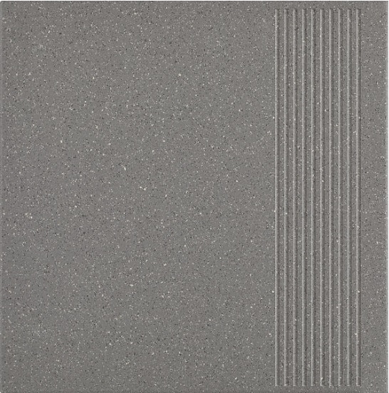 Paradyż Bazo stopnica 30x30 cm prosta sól-pieprz czarny mat