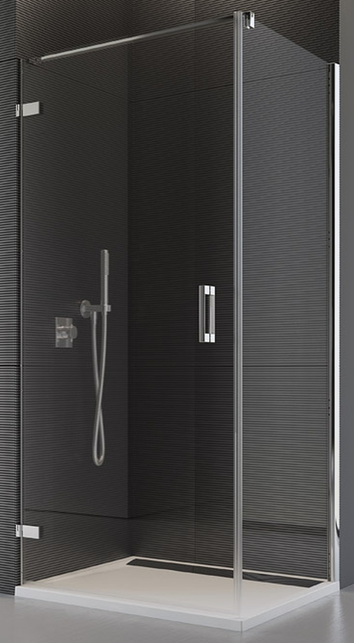 SanSwiss Pur ścianka prysznicowa 80 cm boczna chrom/szkło przezroczyste PUDT2P0801007
