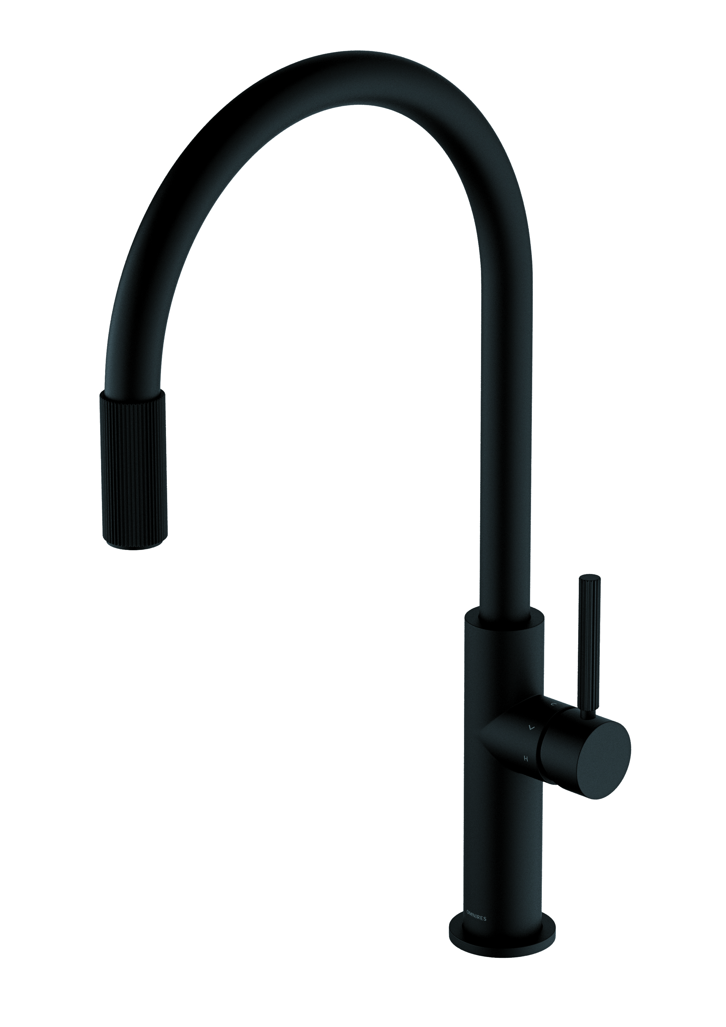 Omnires Switch bateria kuchenna stojąca z podłączeniem do filtra wody czarny mat SW9057BL