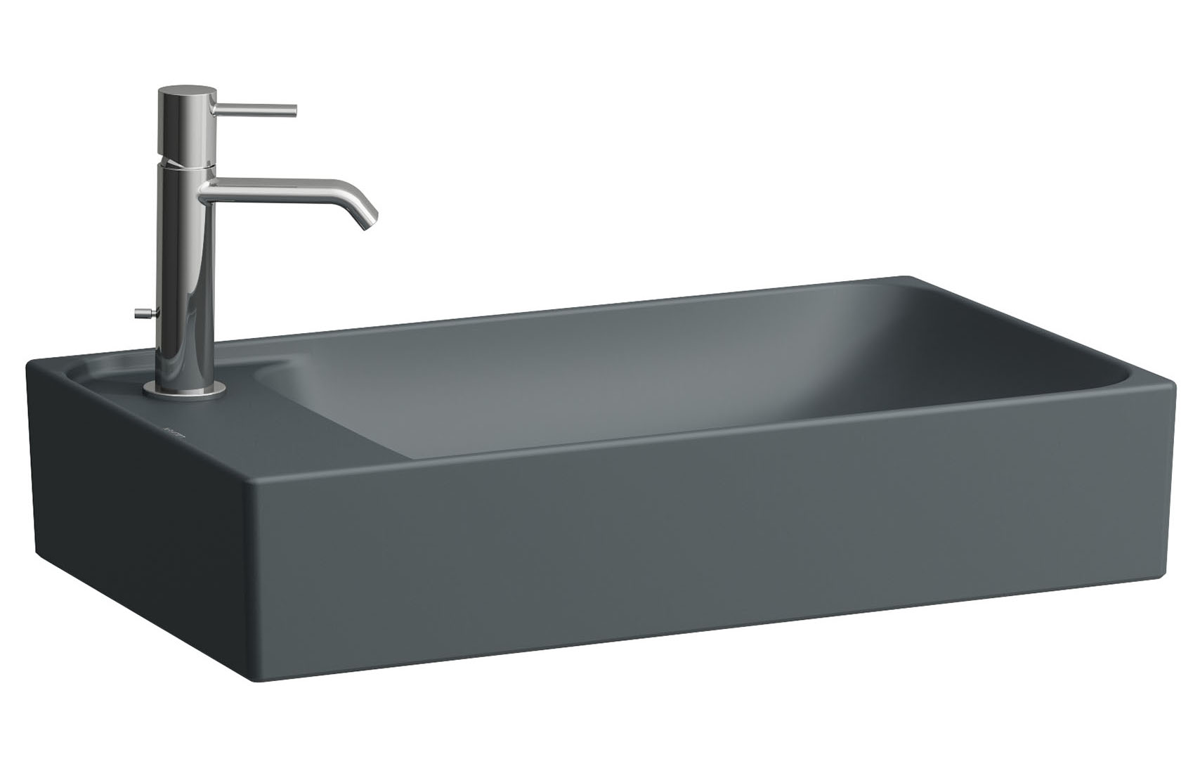 Laufen Meda umywalka 60x35 cm prostokątna nablatowa grafitowy mat H8121137581131