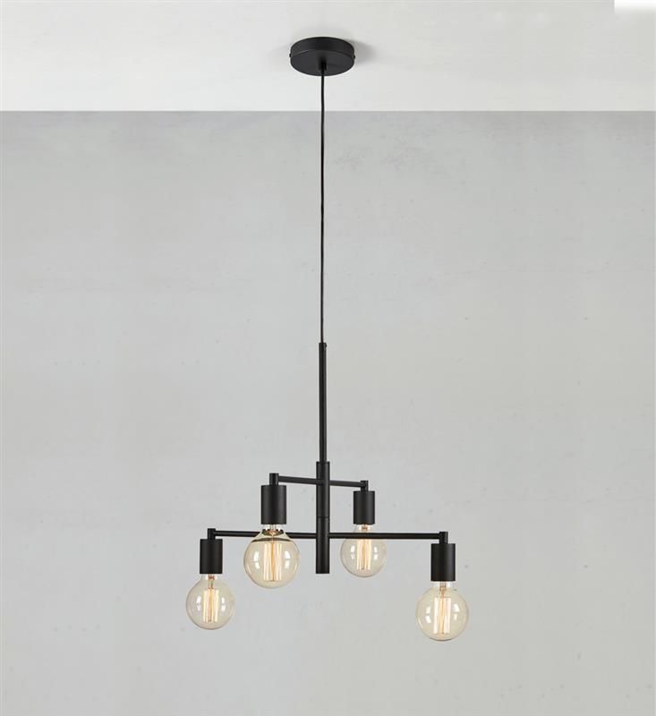 Markslöjd Cielo lampa wisząca 4x40 W czarna 108716