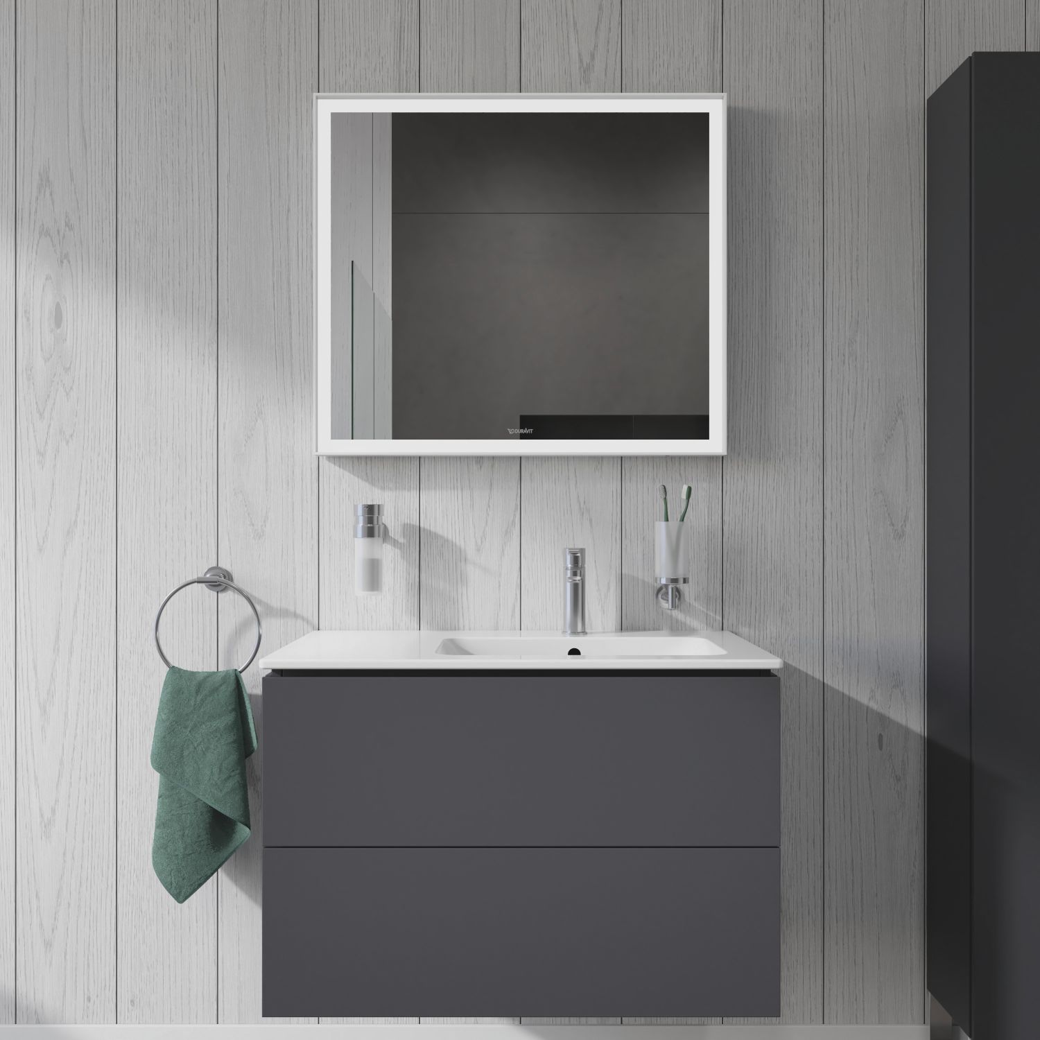 Duravit ME by Stack umywalka 83x49 cm meblowa prostokątna prawa biała 2346830000