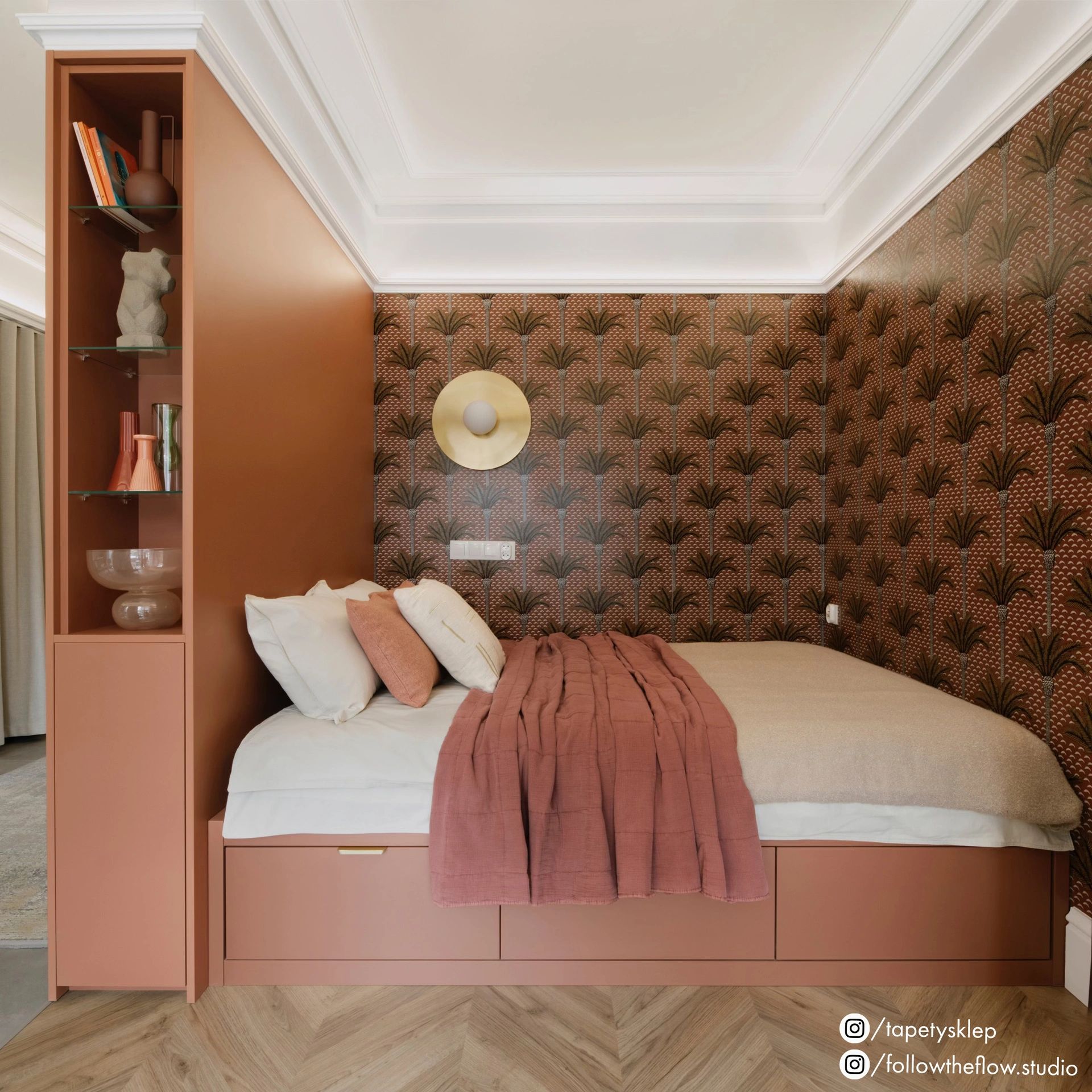 CosmoLight Cape Town lampa podsufitowa 1x7W biały/mosiądz C01919BR