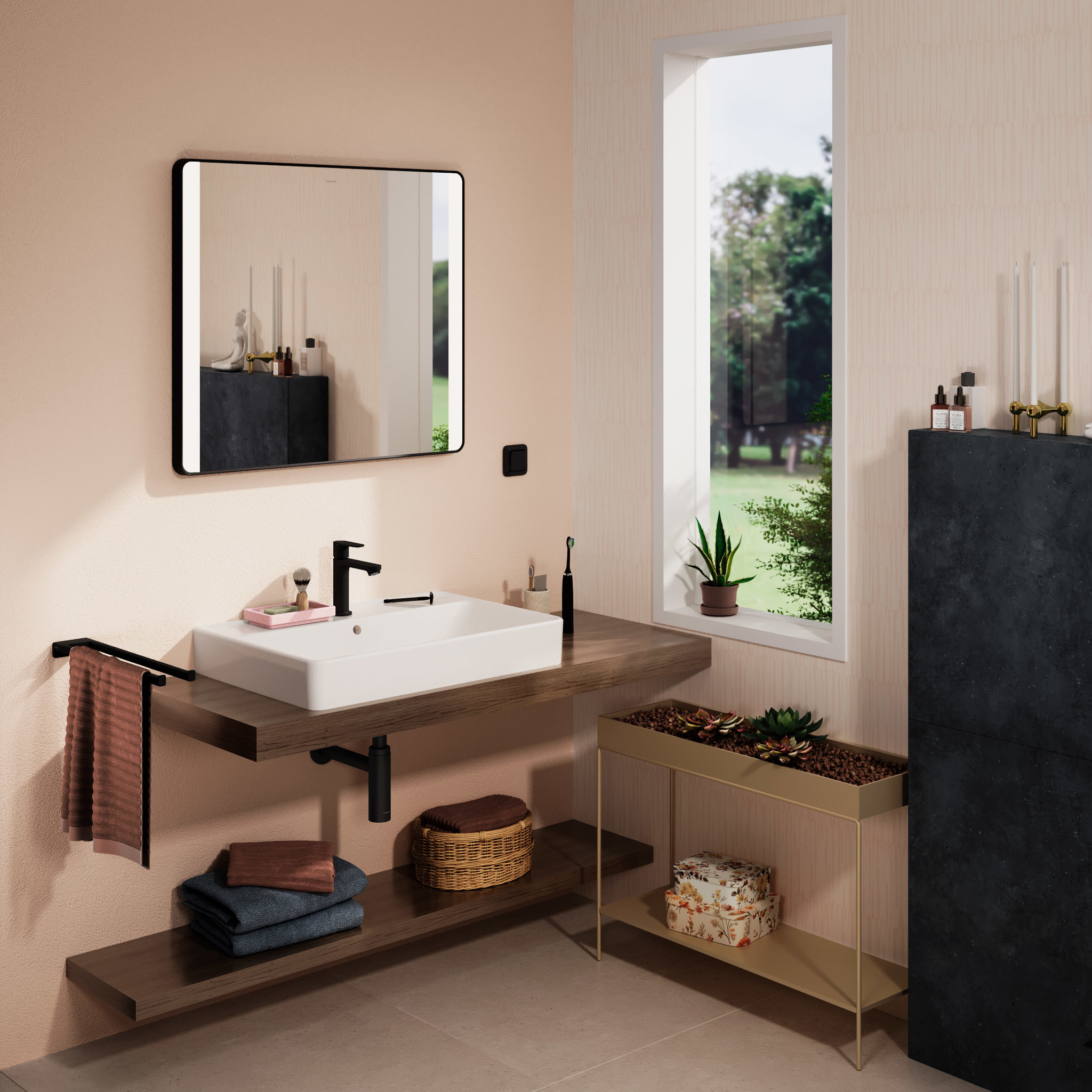 Hansgrohe Xanuia Q umywalka 70x48 cm prostokątna ścienna-nablatowa biała 60248450