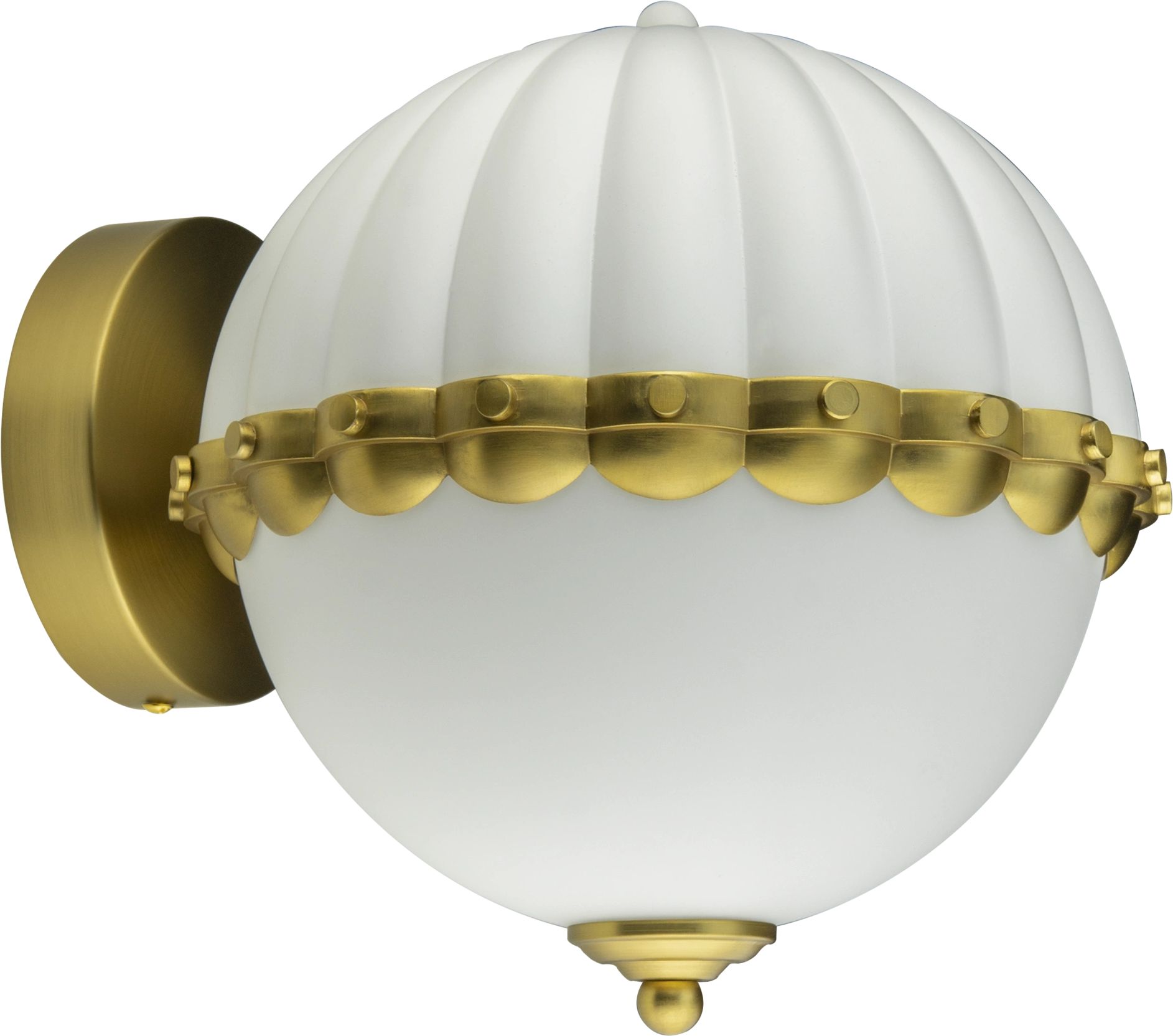 CosmoLight Pralines kinkiet 1x40W biały/mosiądz W01237WH